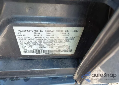 2005 Nissan Altima 2.5 S из США, поврежденный, VIN 1N4AL11DX5C205923